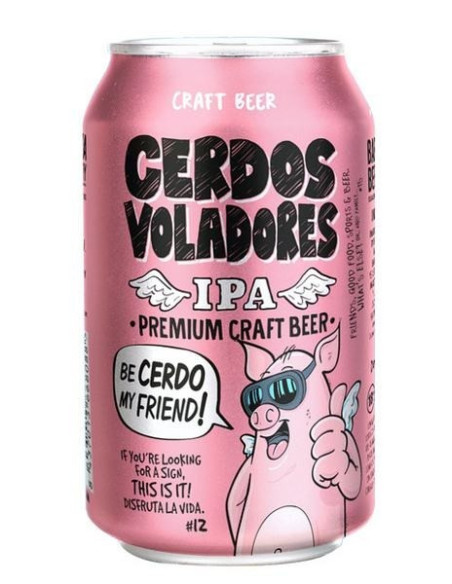 Cerdos Voladores IPA  lata 24x330