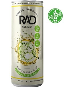 Hard seltzer hierbabuena y limón