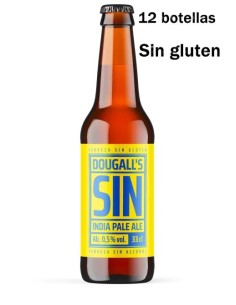 Cervezas Dougall's SIN IPA sin alcohol sin gluten 12x33cl - MilCervezas