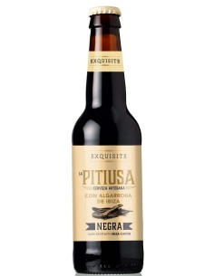 F S IBIZA La Pitiusa Cerveza negra artesana con algarroba 12x33 cl - MilCervezas